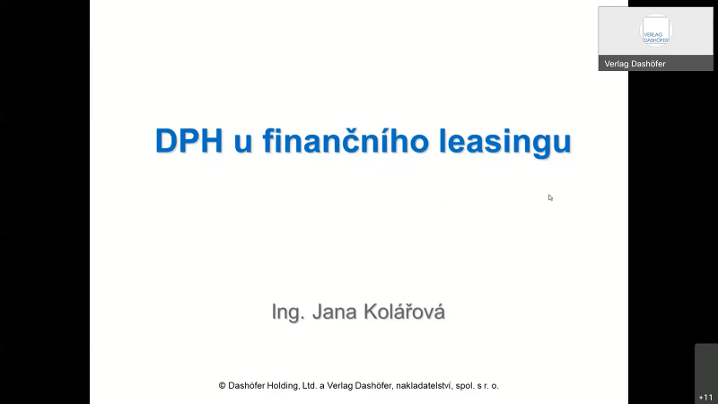 Finanční leasing z pohledu DPH